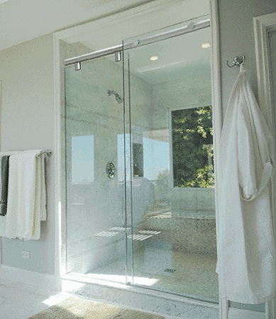 Hydroslide shower door